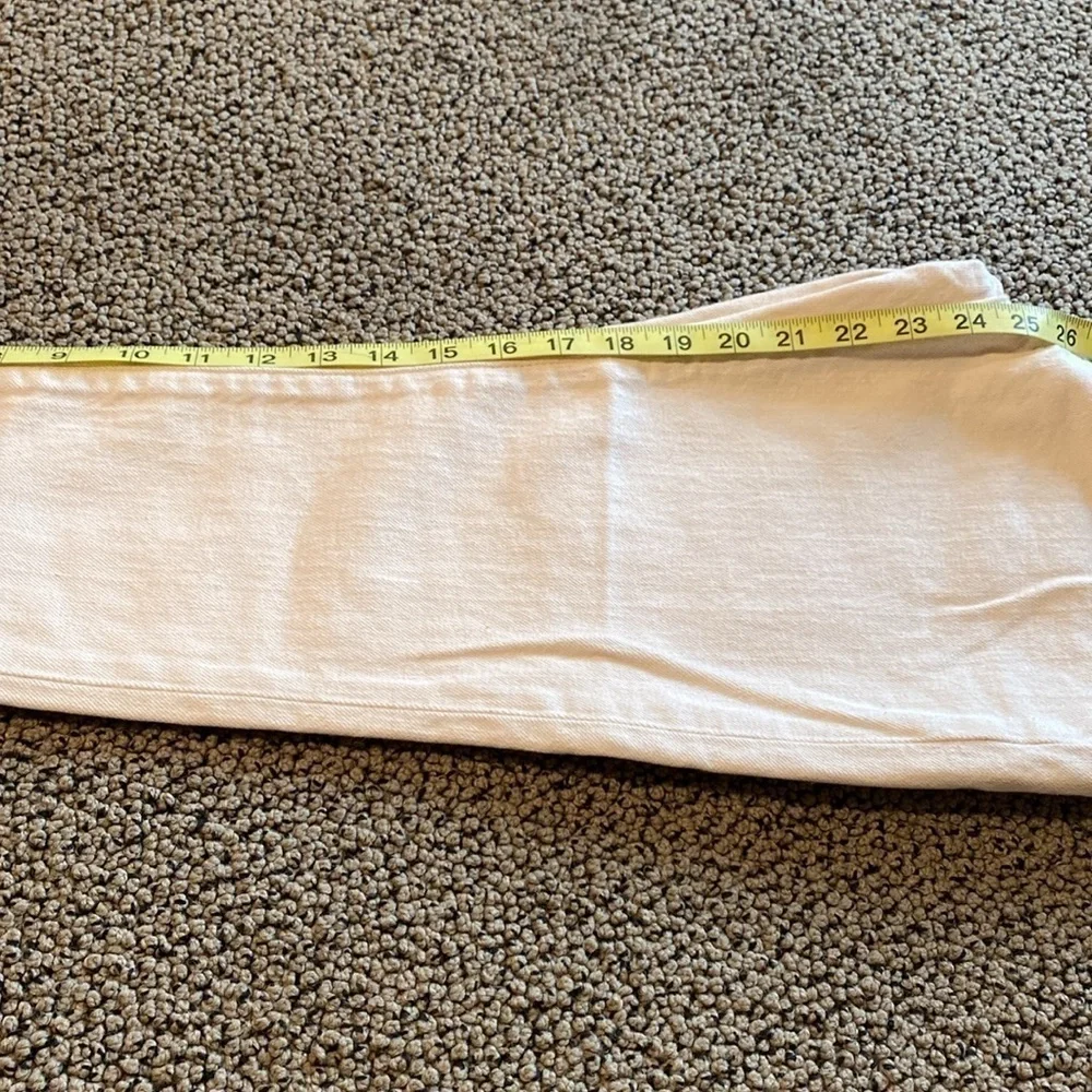 NWT Banana Republic Premium Denim Off White High Rise Straight Jean Size 24P
